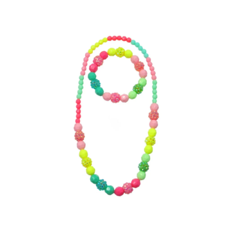 Bijuterii colier si bratara multicolora copii - imagine 5